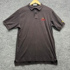 Vintage Winston Cup Series Polo Shirt Men's Size L Black NASCAR USA Racing